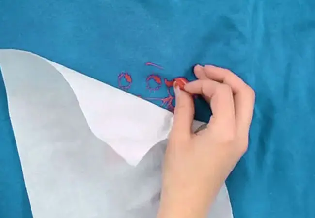 The 3rd method to remove iron on transfer paper printed on tshirt