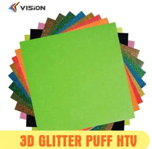 3D Glitter Puff HTV sheets